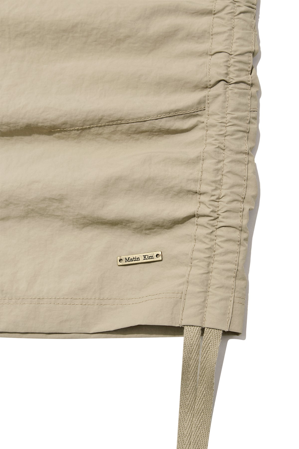 Matin Kim - Nylon String Half Pants (Beige) product image 5 | TRAB K-Fashion Australia