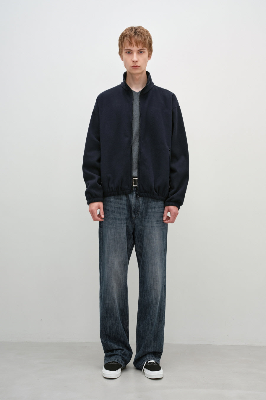 Insilence - Honeycomb Denim Pants (Mid Blue) product image 1 | TRAB K-Fashion Australia