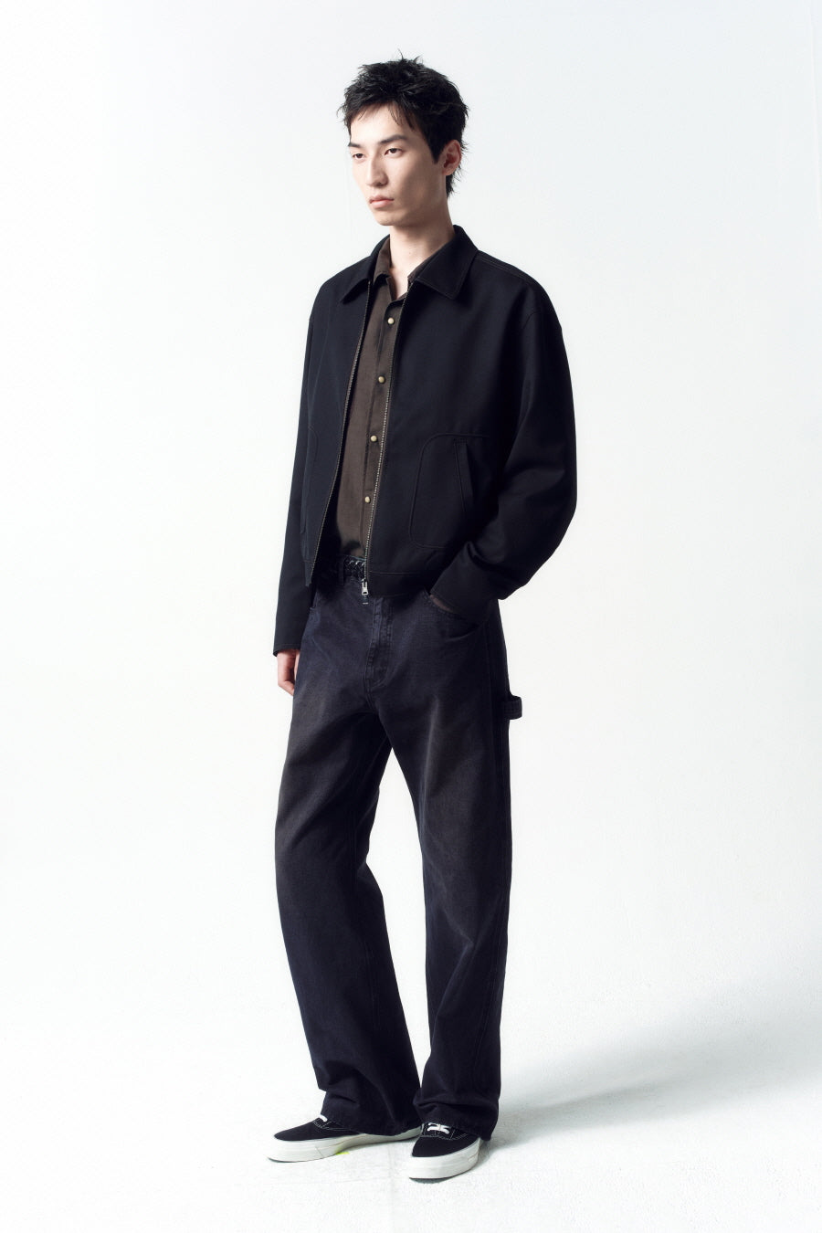 Insilence - Wool Drizzler Blouson (Black) product image 3 | TRAB K-Fashion Australia