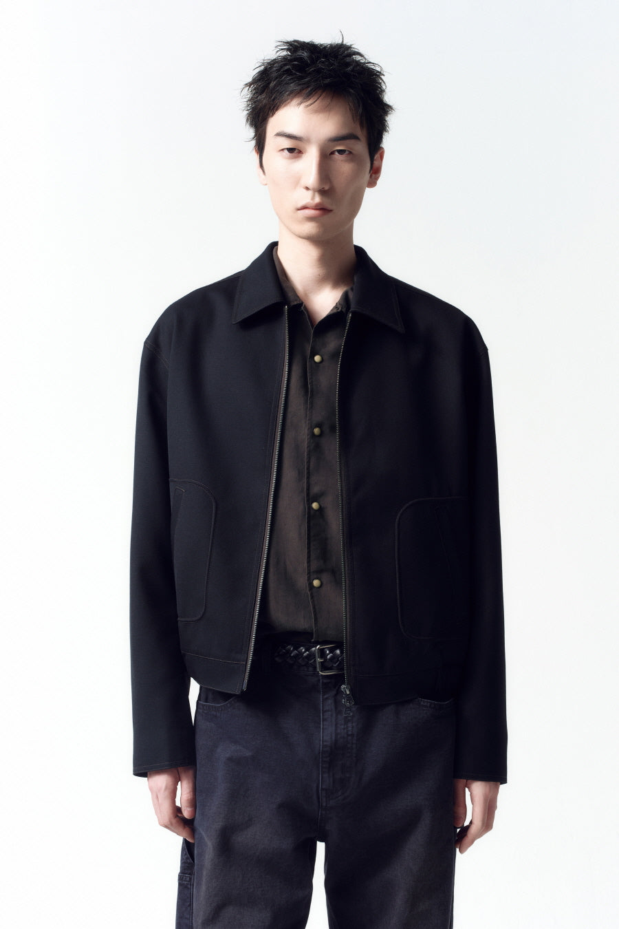 Insilence - Wool Drizzler Blouson (Black) product image 2 | TRAB K-Fashion Australia