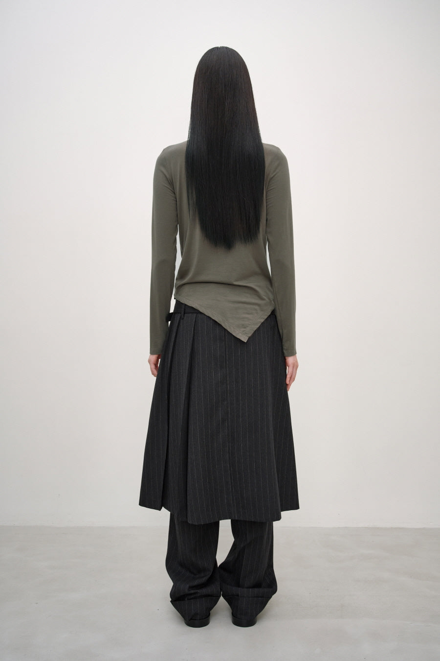 Insilence - Cowl Henley-Neck Long-Sleeve (Khaki) product image 5 | TRAB K-Fashion Australia