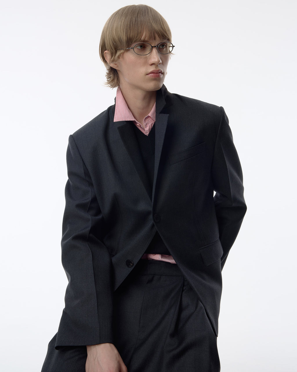 Ader Error - Sig; BK Tag blazer 01 (Grey) product image 15 | TRAB K-Fashion Australia