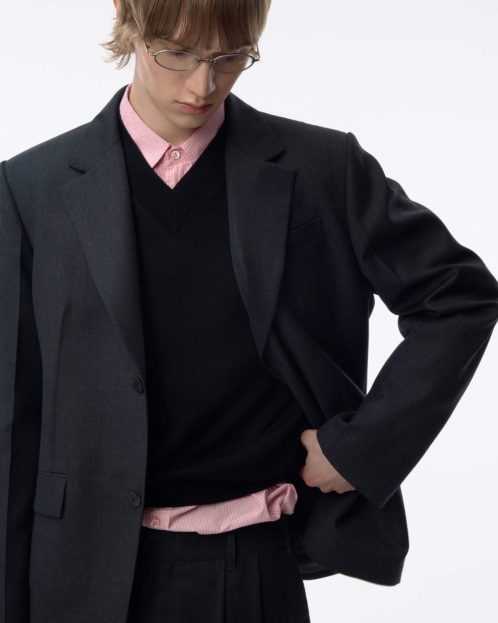Ader Error - Sig; BK Tag blazer 01 (Grey) product image 17 | TRAB K-Fashion Australia