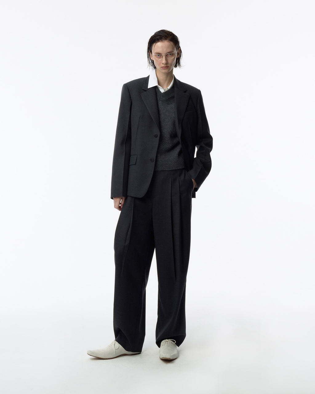 Ader Error - Sig; BK Tag blazer 01 (Grey) product image 1 | TRAB K-Fashion Australia