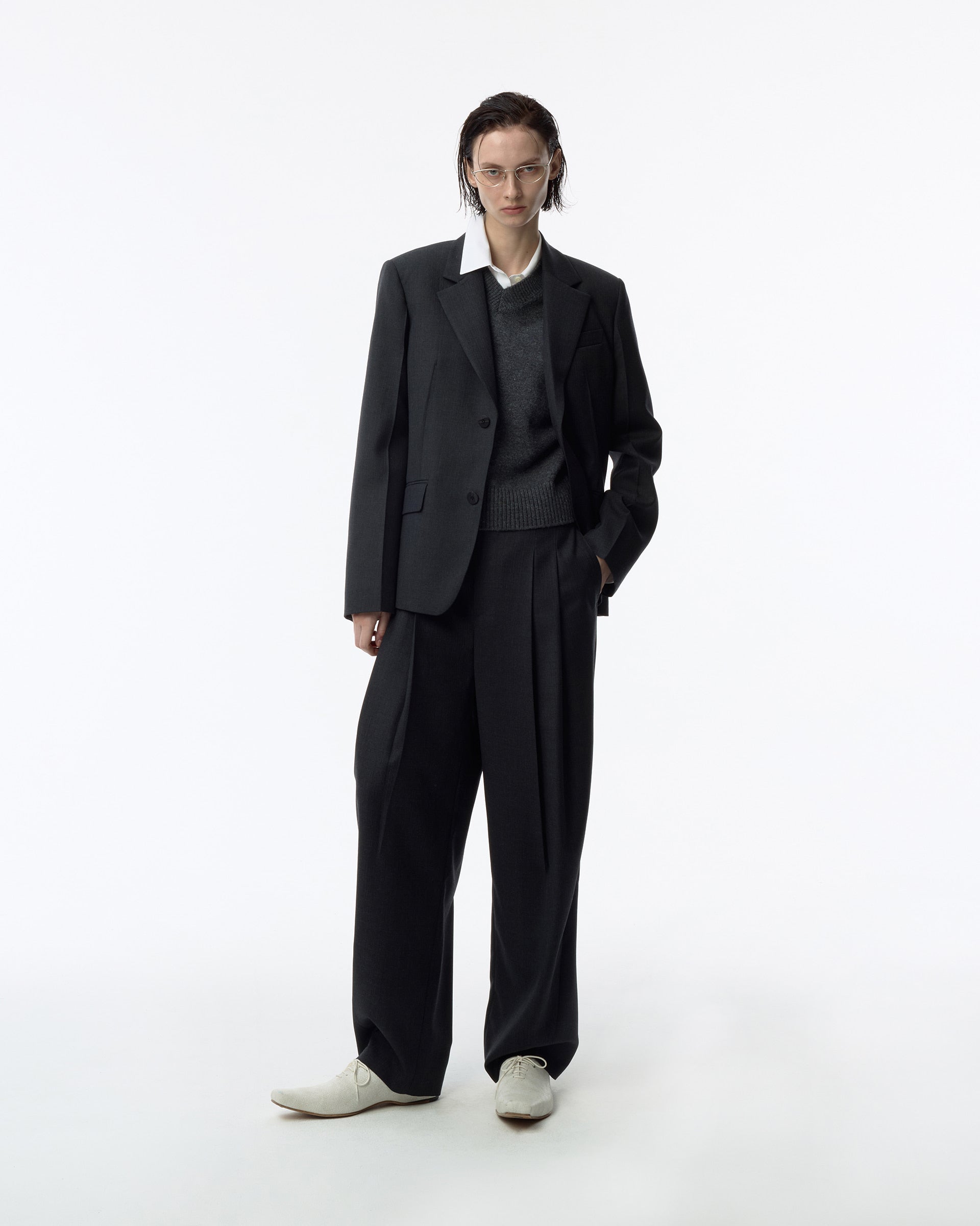 Ader Error - Sig; BK Tag blazer 01 (Grey) product image 1 | TRAB K-Fashion Australia