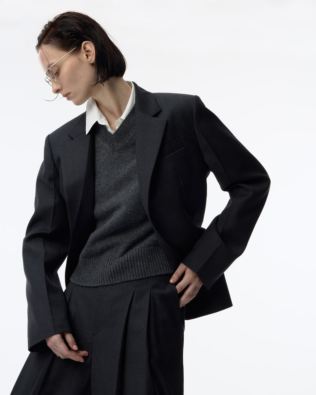 Ader Error - Sig; BK Tag blazer 01 (Grey) product image 3 | TRAB K-Fashion Australia