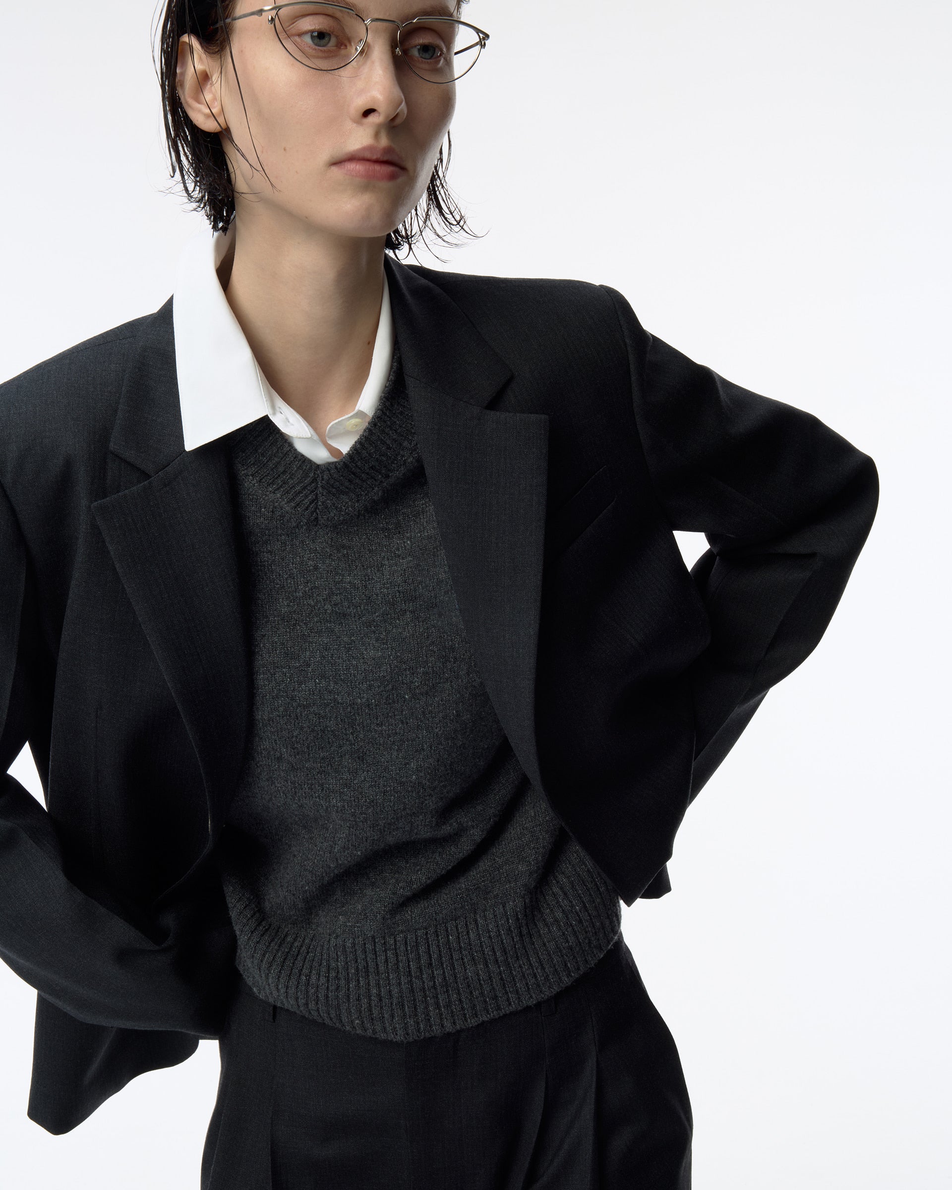 Ader Error - Sig; BK Tag blazer 01 (Grey) product image 5 | TRAB K-Fashion Australia