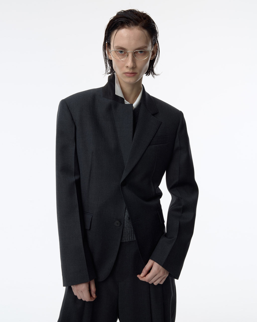 Ader Error - Sig; BK Tag blazer 01 (Grey) product image 6 | TRAB K-Fashion Australia