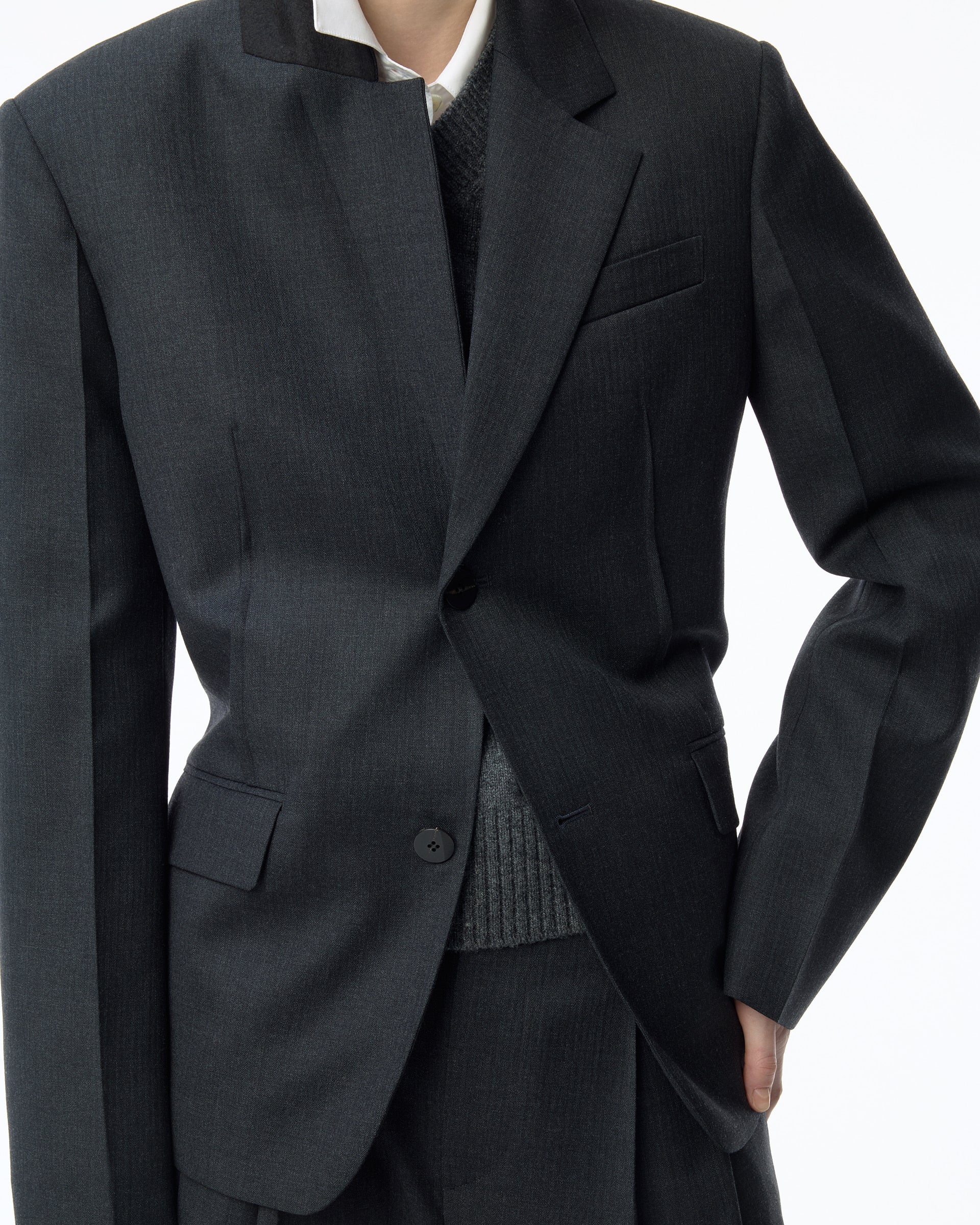 Ader Error - Sig; BK Tag blazer 01 (Grey) product image 7 | TRAB K-Fashion Australia