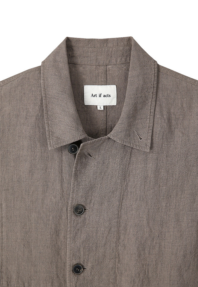 Art if acts - Linen French Work Jacket (Wood) product image 9 | TRAB K-Fashion Australia