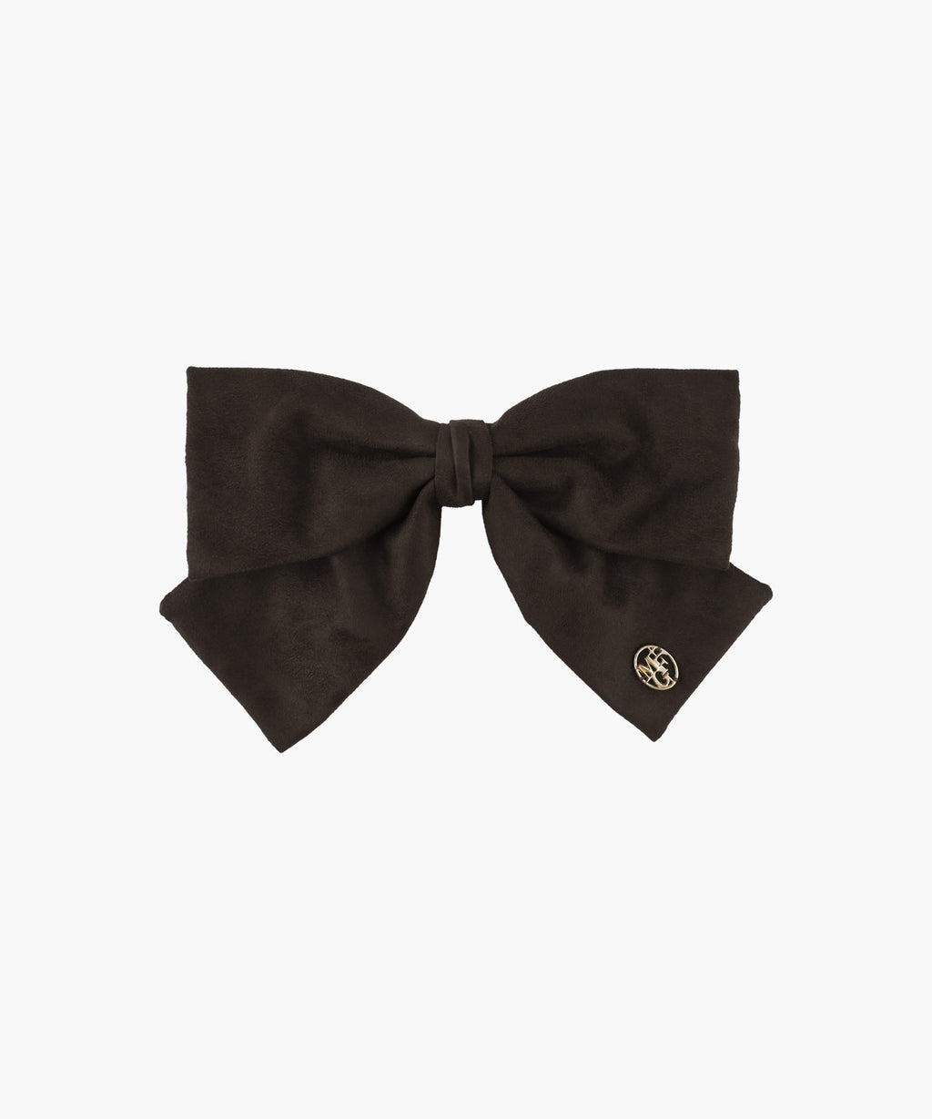 Marithe & Francois Girbaud - Big Ribbon Suede Hair Pin (Brown) product image 6 | TRAB K-Fashion Australia