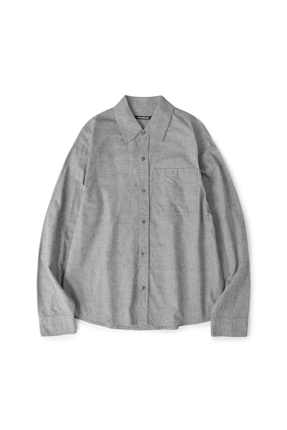 Hatchingroom - Regular Shirt Silk Nep Houndstooth (Black) product image 1 | TRAB K-Fashion Australia