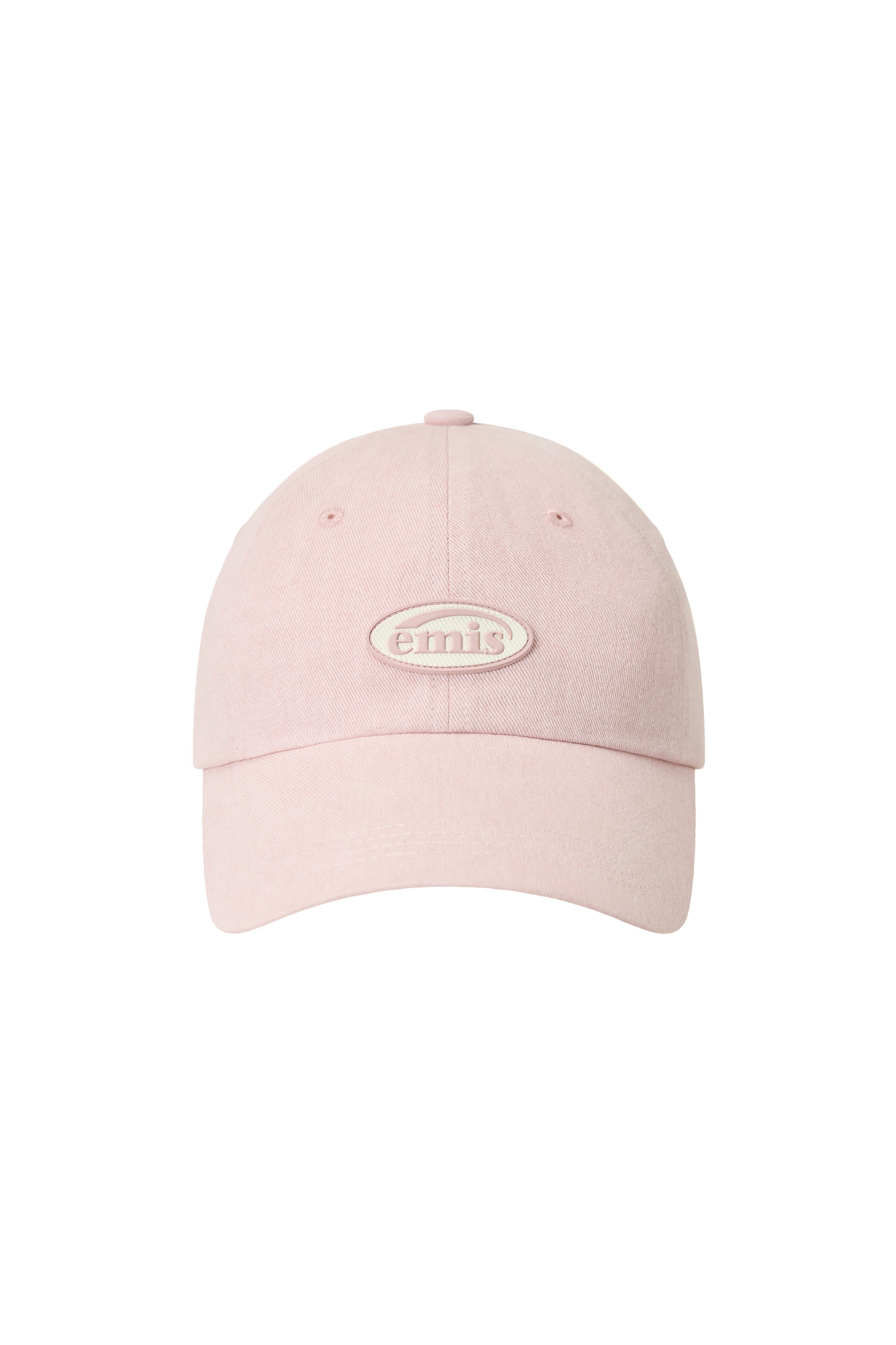 Emis - Mini Rubber Patch Pigment Ball Cap (Baby Pink) product image 1 | TRAB K-Fashion Australia