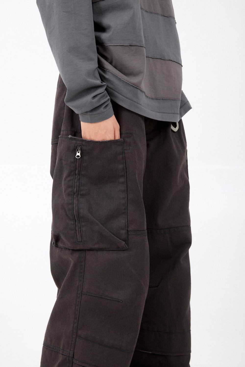 Hatchingroom - Zip Cargo Work Pants (Bleached Purple Brown) product image 14 | TRAB K-Fashion Australia