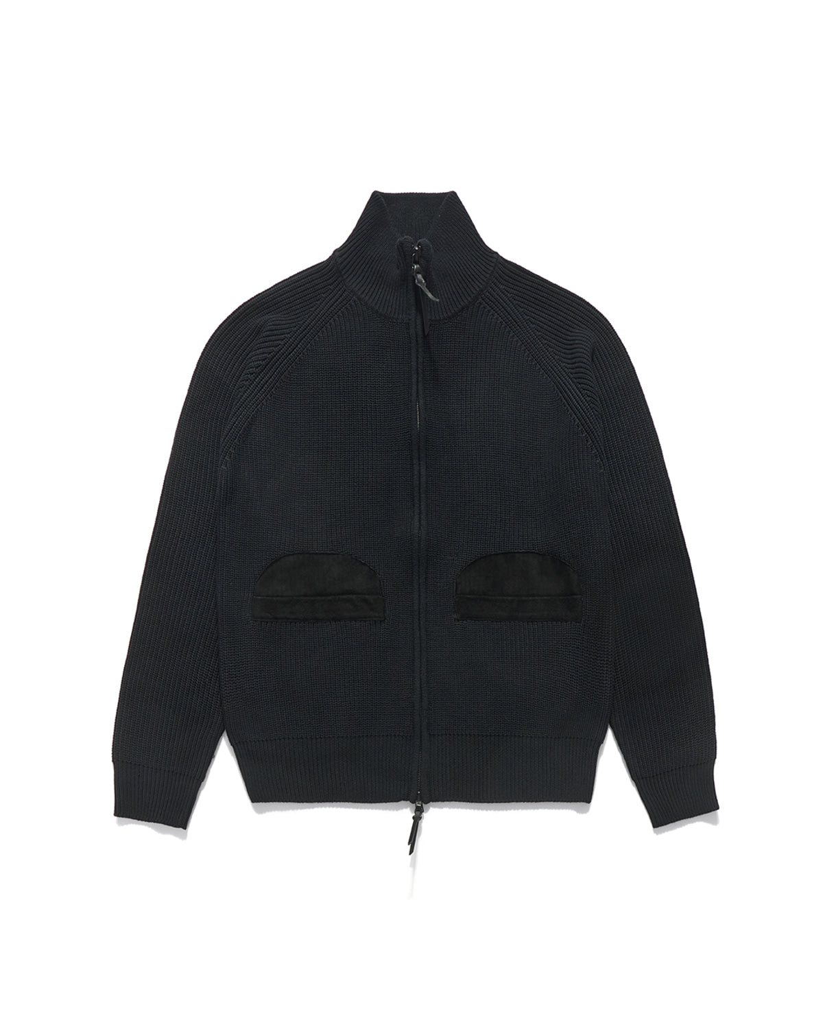 Eastlogue - Leather Patch Drivers Zip-up Knit (Black) product image 5 | TRAB K-Fashion Australia