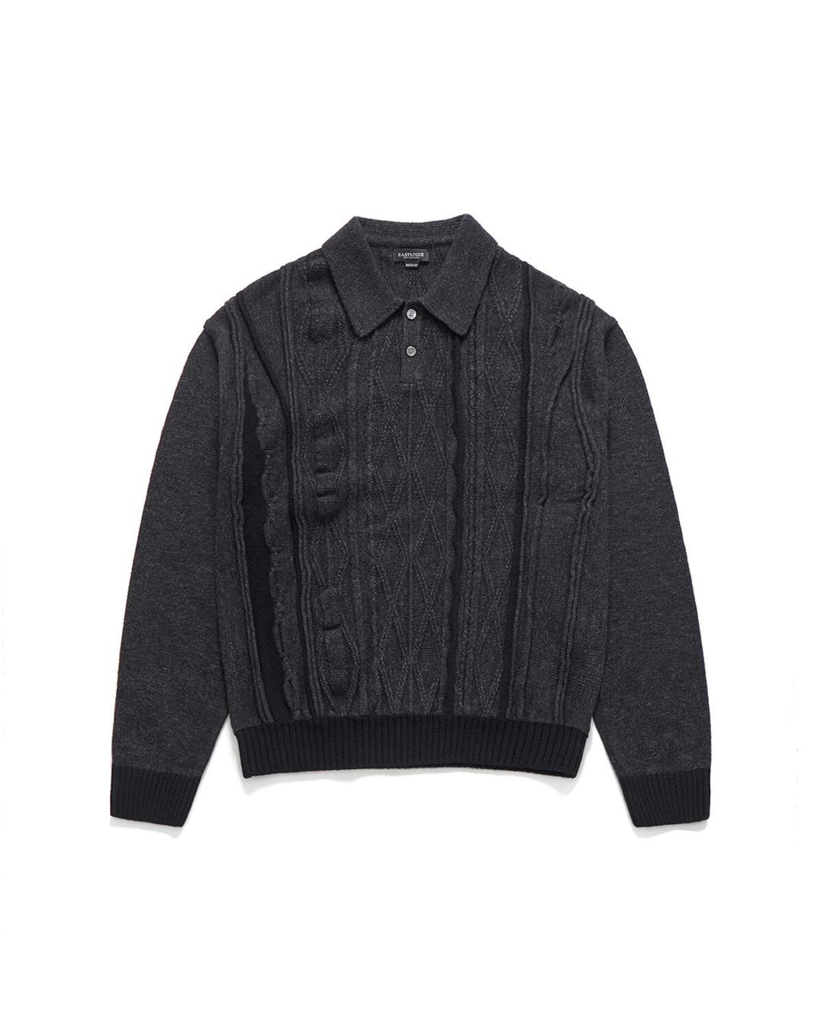 Eastlogue - Asymmetrical Cable Knit (Charcoal) product image 5 | TRAB K-Fashion Australia