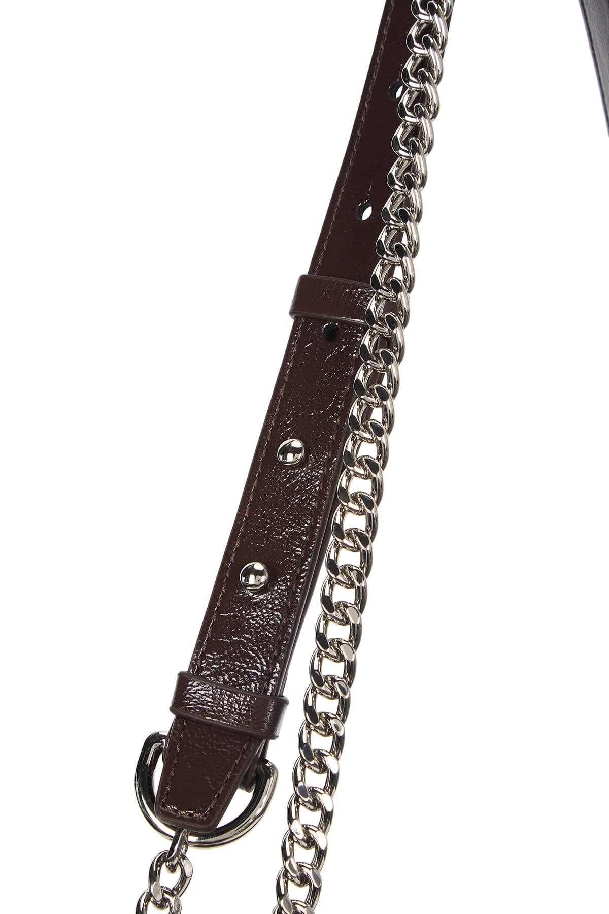 Matin Kim - Glossy Quilting Medium Chain Bag (Dark Brown) product image 4 | TRAB K-Fashion Australia
