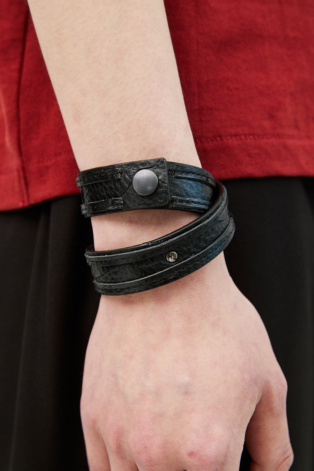 Hatchingroom - Leather Bracelet Slash Black (OC) product image 2 | TRAB K-Fashion Australia