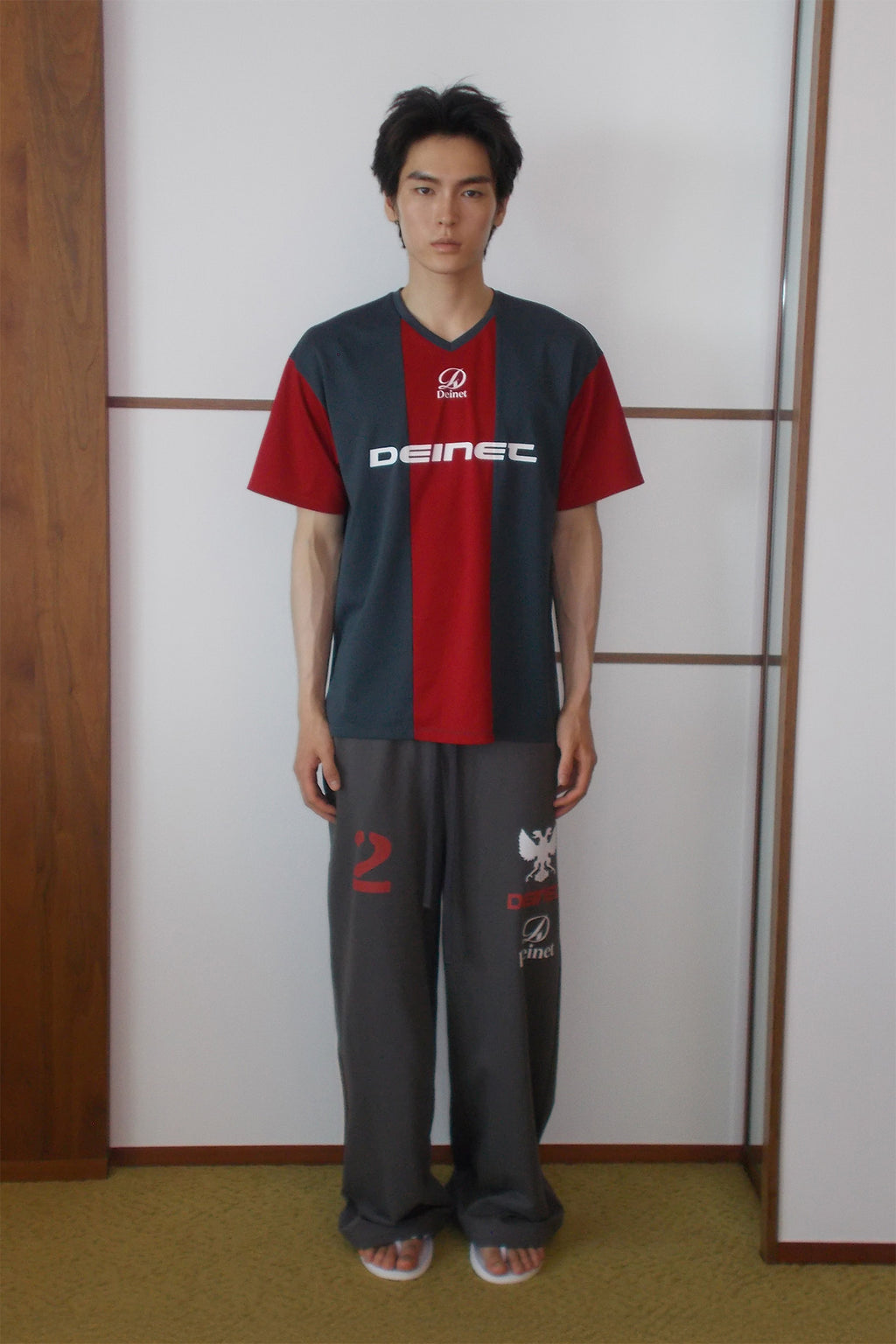 Deinet - Layered 2 Graphic Sweatpants (Charcoal) product image 4 | TRAB K-Fashion Australia