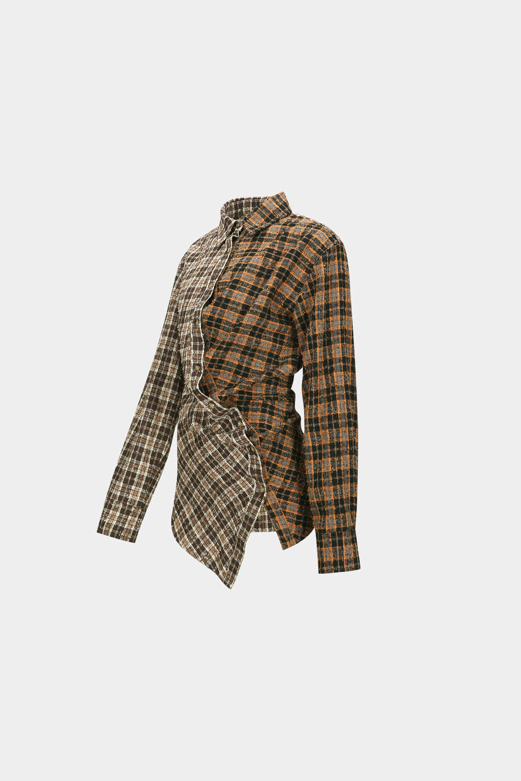 Andersson Bell - Twist Check Shirts (Brown) product image 9 | TRAB K-Fashion Australia