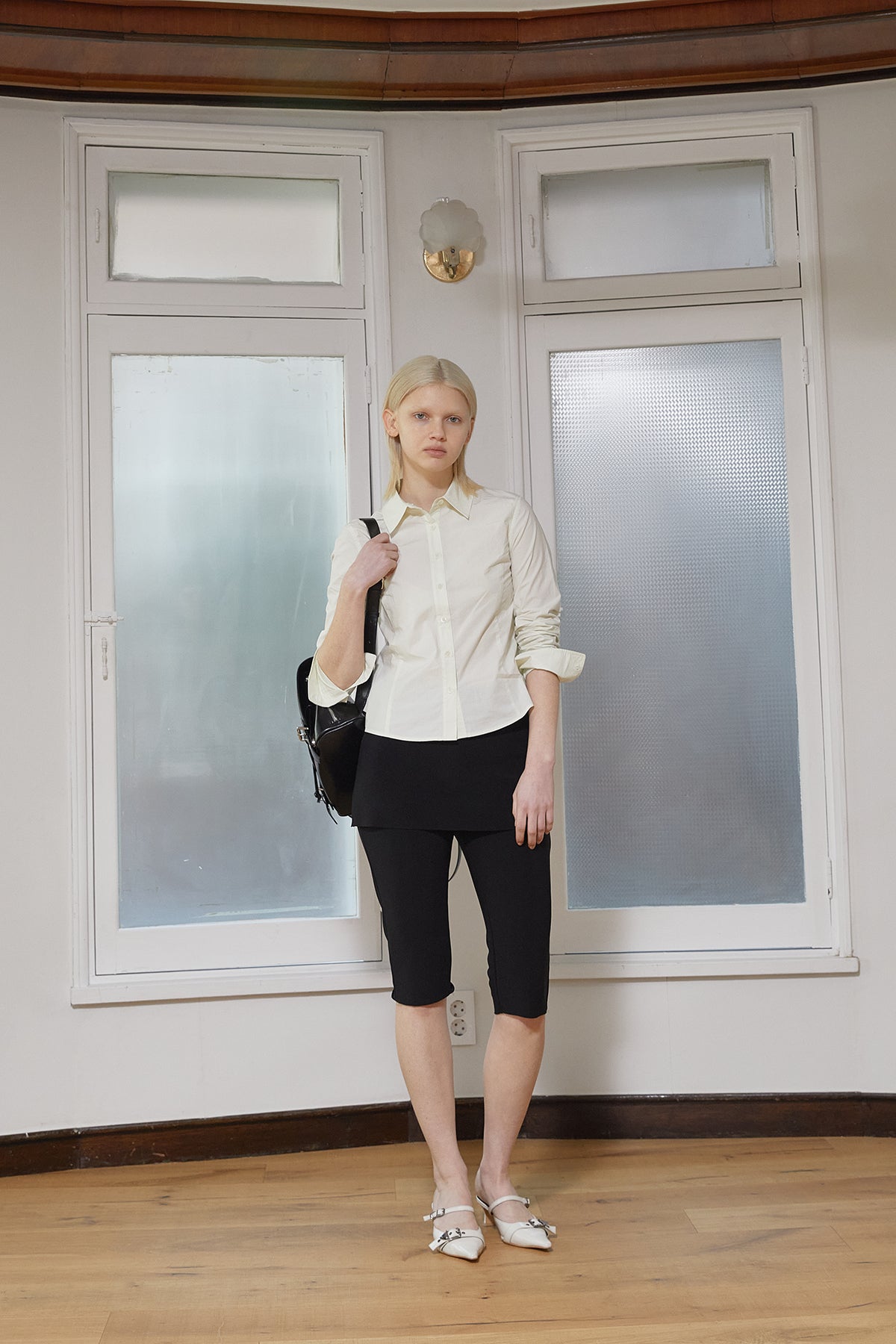 Matin Kim - Back Button Point Shirt (Light Green) product image 10 | TRAB K-Fashion Australia