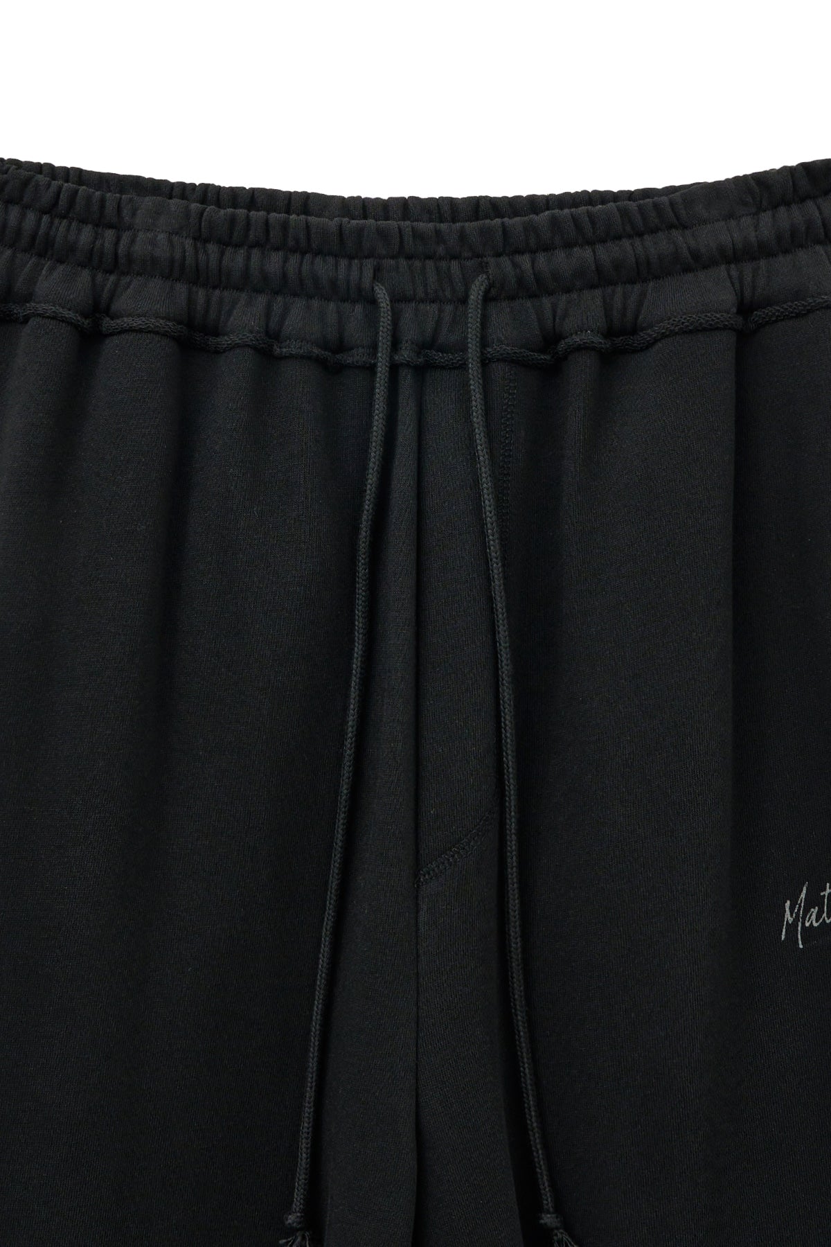 Matin Kim - Drawstring Point Sweatpants (Black) product image 4 | TRAB K-Fashion Australia