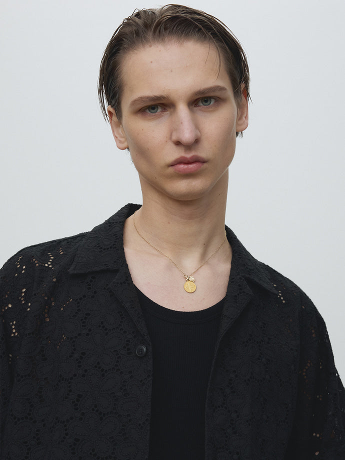 Tonywack - Crocheted Cotton Lace Shirt (Black) product image 6 | TRAB K-Fashion Australia