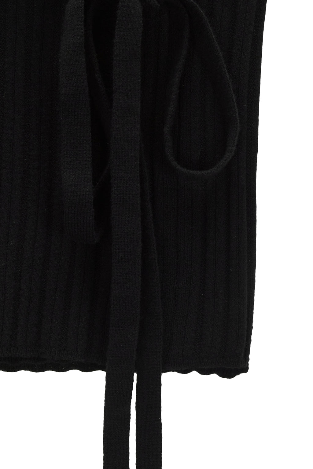 Matin Kim - Layered Knit String Wrap Skirt (Black) product image 4 | TRAB K-Fashion Australia