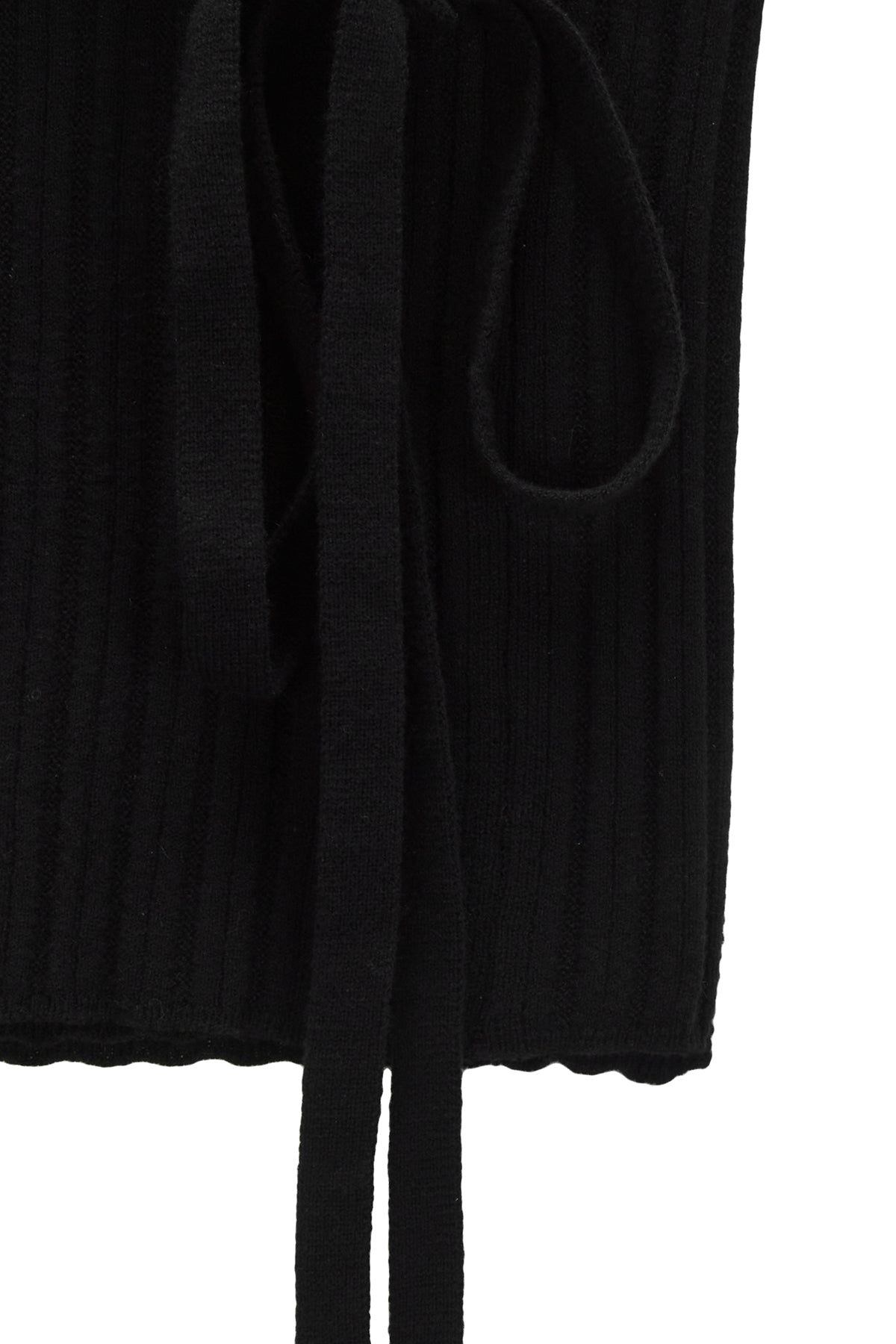 Matin Kim - Layered Knit String Wrap Skirt (Black) product image 4 | TRAB K-Fashion Australia