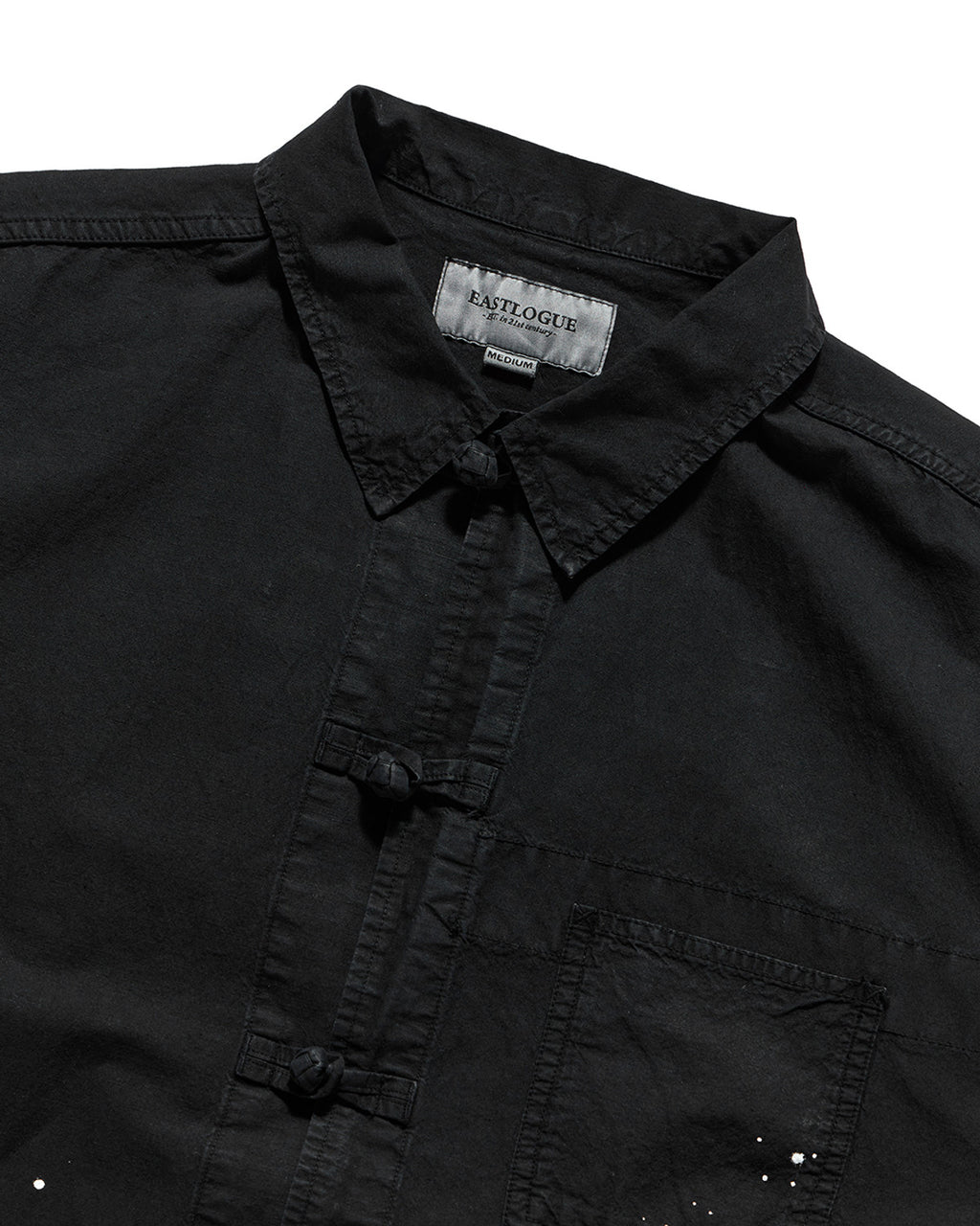 Eastlogue - Eastern Lotus Half Shirts (Painting Black Linen) product image 7 | TRAB K-Fashion Australia