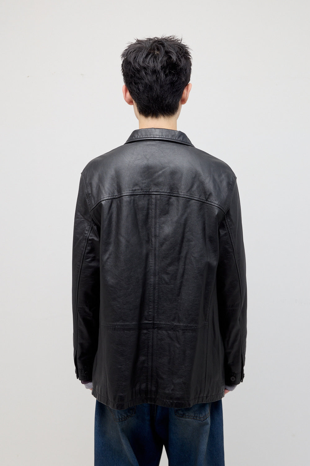 Hatchingroom - Car Coat Cow Leather (Black) product image 7 | TRAB K-Fashion Australia