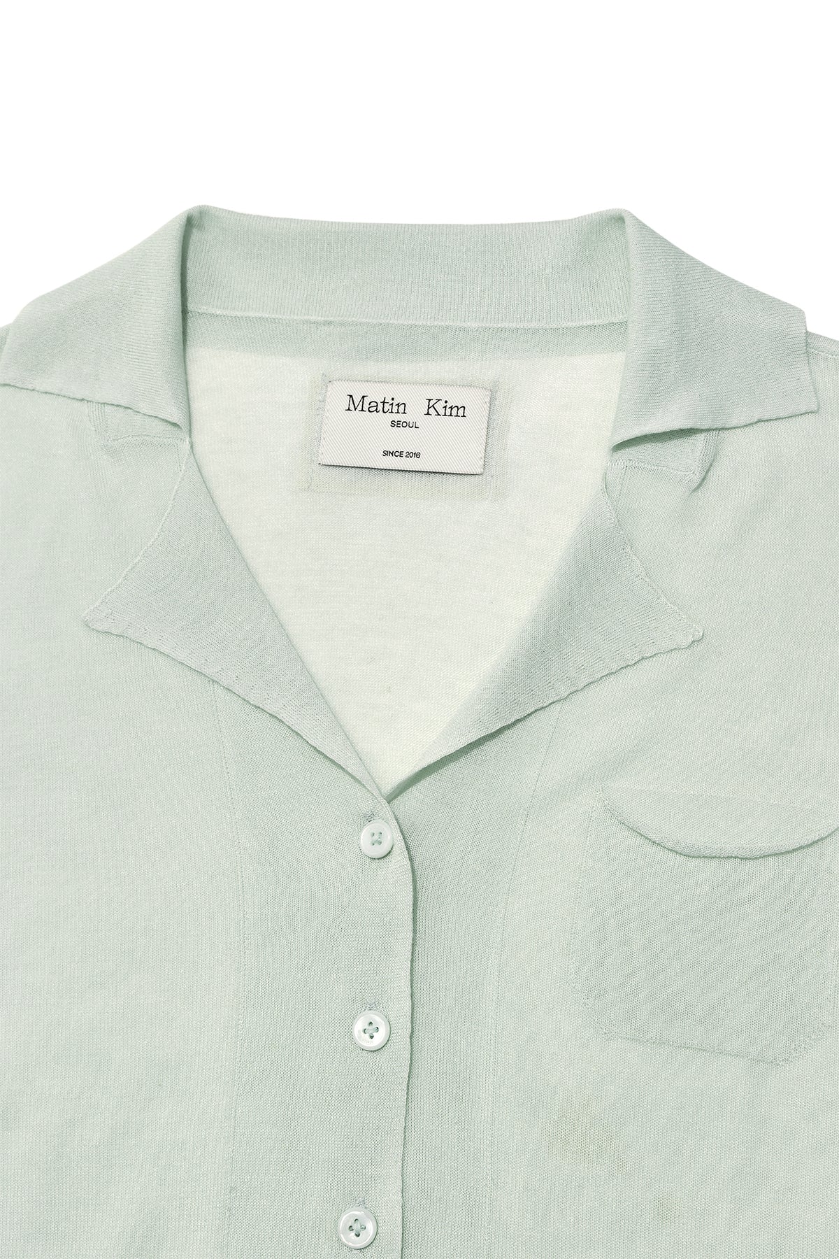 Matin Kim - String Point Plain Long Cardigan (Mint) product image 3 | TRAB K-Fashion Australia