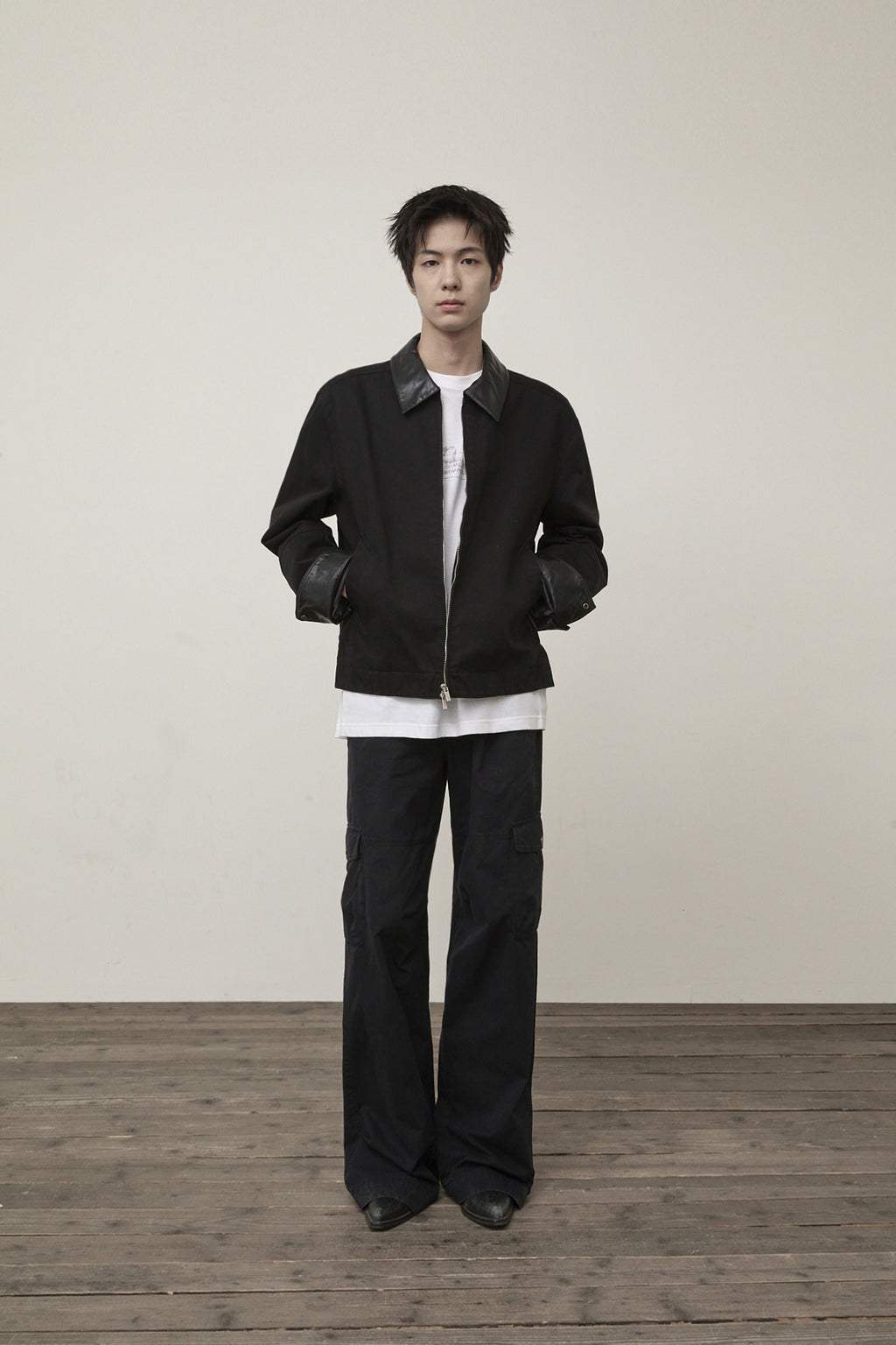 Matin Kim - Washed Wide Cargo Pants (Black) product image 8 | TRAB K-Fashion Australia