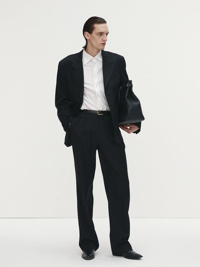 Tonywack - Double-Pleats Relaxed Trousers (Black) product image 3 | TRAB K-Fashion Australia