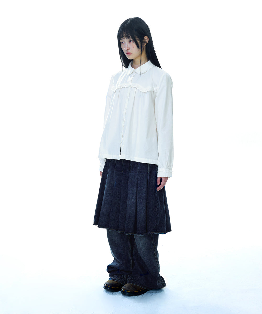 Coyseio - Rough Cut Frill Shirt (Ivory) product image 19 | TRAB K-Fashion Australia