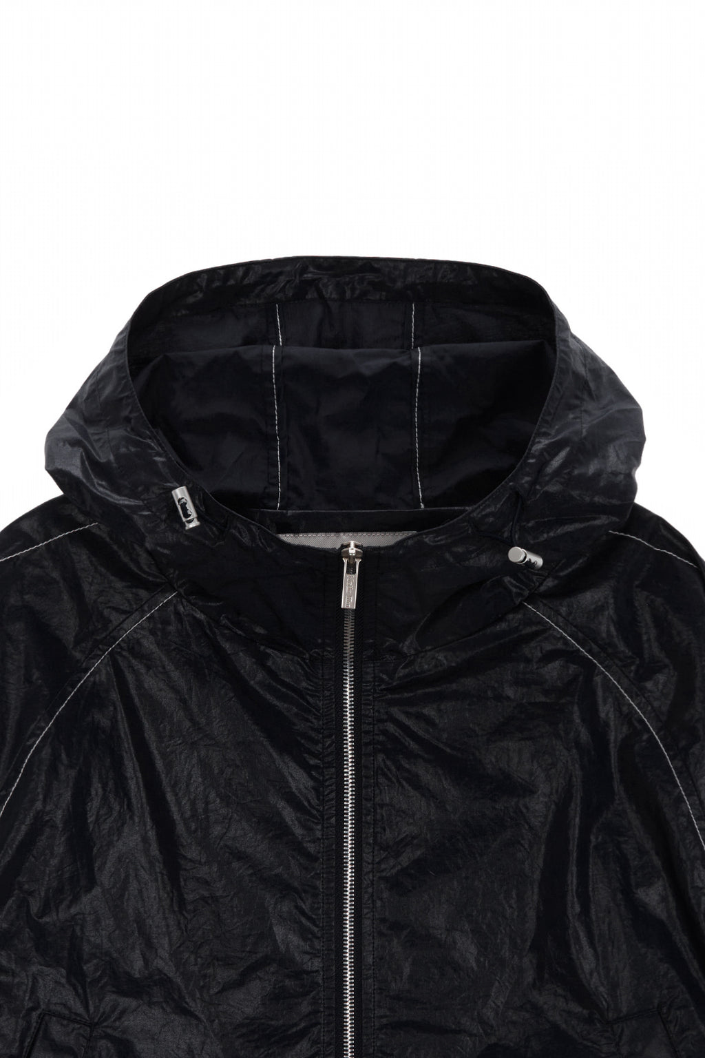 Matin Kim - Matin Crop Hoody Coating Jumper (Black) product image 3 | TRAB K-Fashion Australia