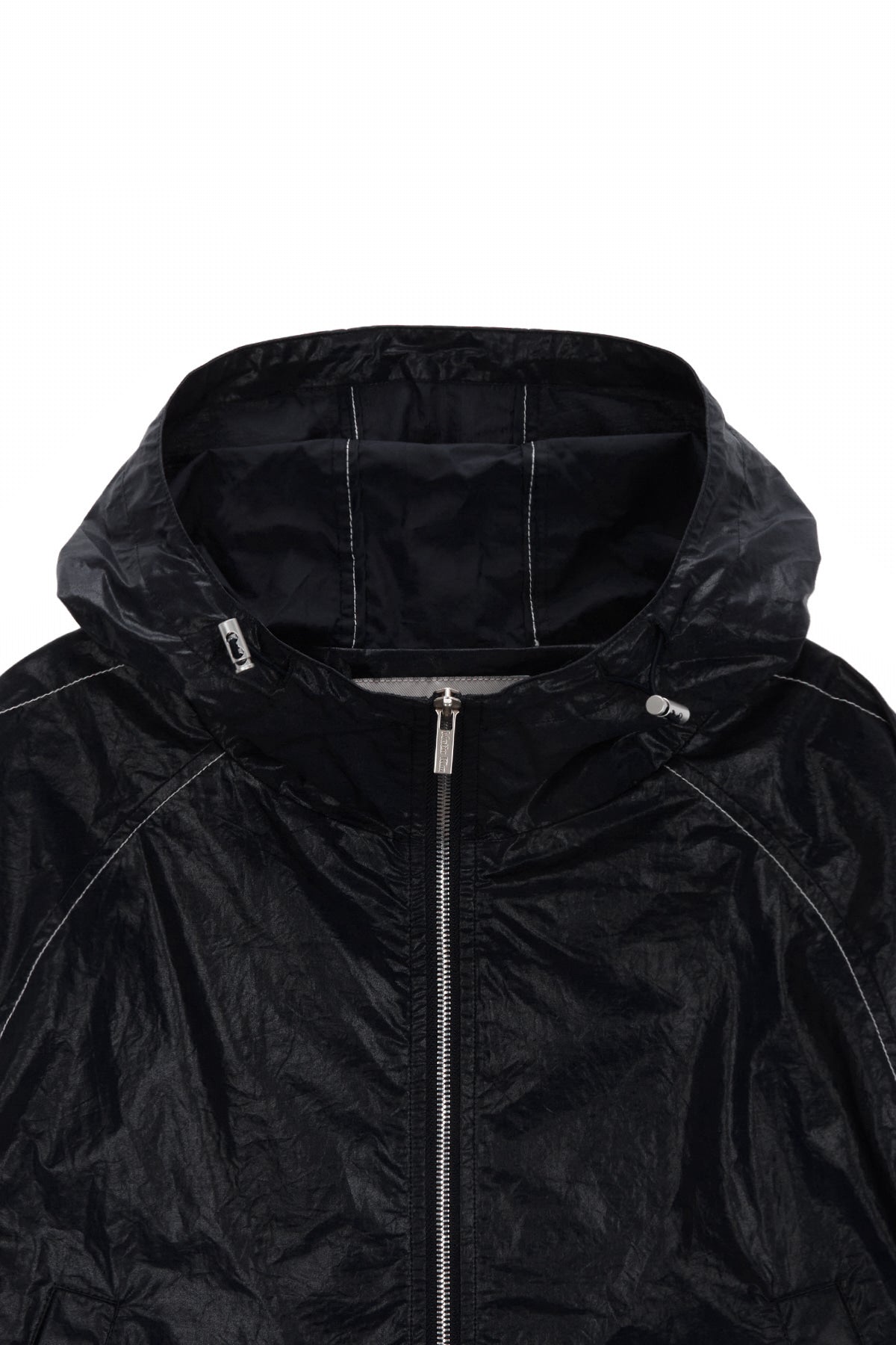 Matin Kim - Matin Crop Hoody Coating Jumper (Black) product image 3 | TRAB K-Fashion Australia