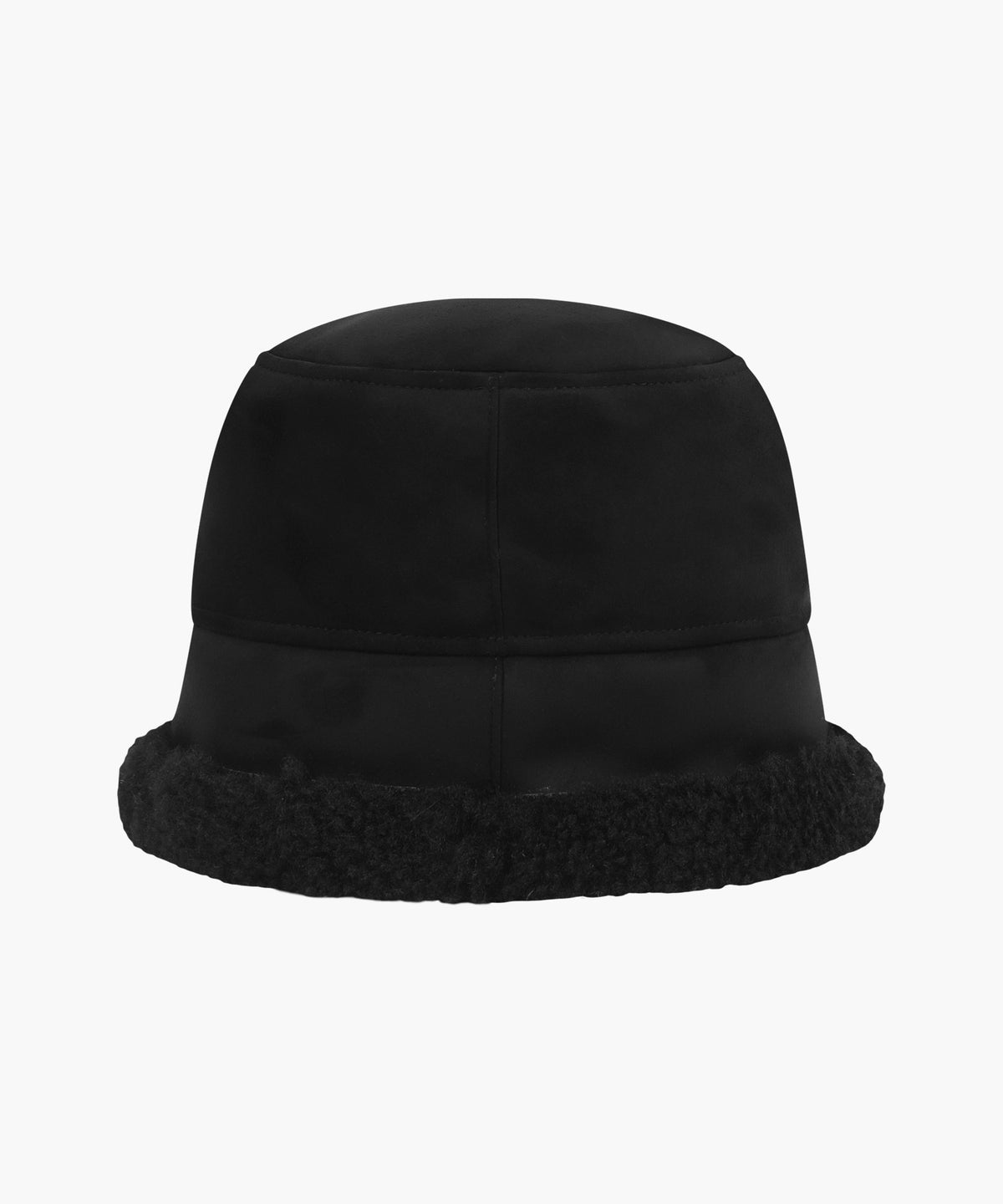 Marithe & Francois Girbaud - Small Classic Logo Suede Bucket Hat (Black) product image 3 | TRAB K-Fashion Australia