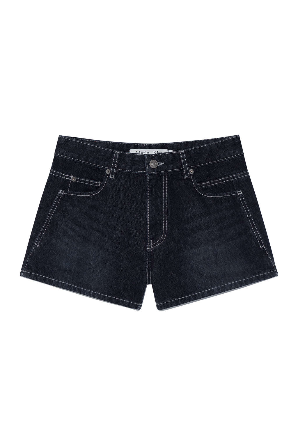 Matin Kim - Stitch Point Denim Shorts (Black) product image 1 | TRAB K-Fashion Australia