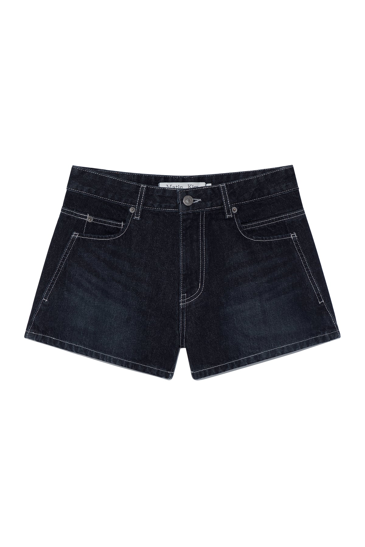 Matin Kim - Stitch Point Denim Shorts (Black) product image 1 | TRAB K-Fashion Australia