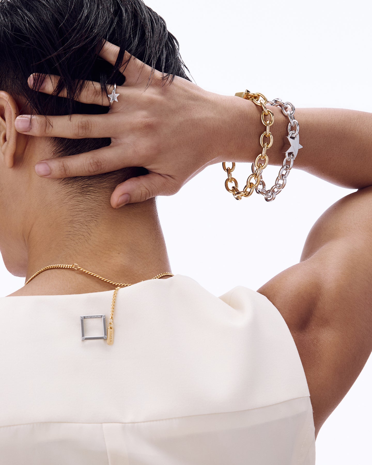 Numbering - Star Clasp Oval Chain Bracelet #5928 product image 3 | TRAB K-Fashion Australia