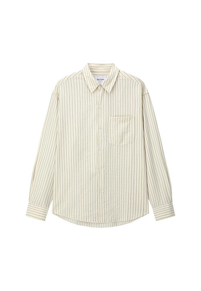Art if acts - Wrinkle Rayon Shirt (Cream/Liberty Blue) product image 6 | TRAB K-Fashion Australia