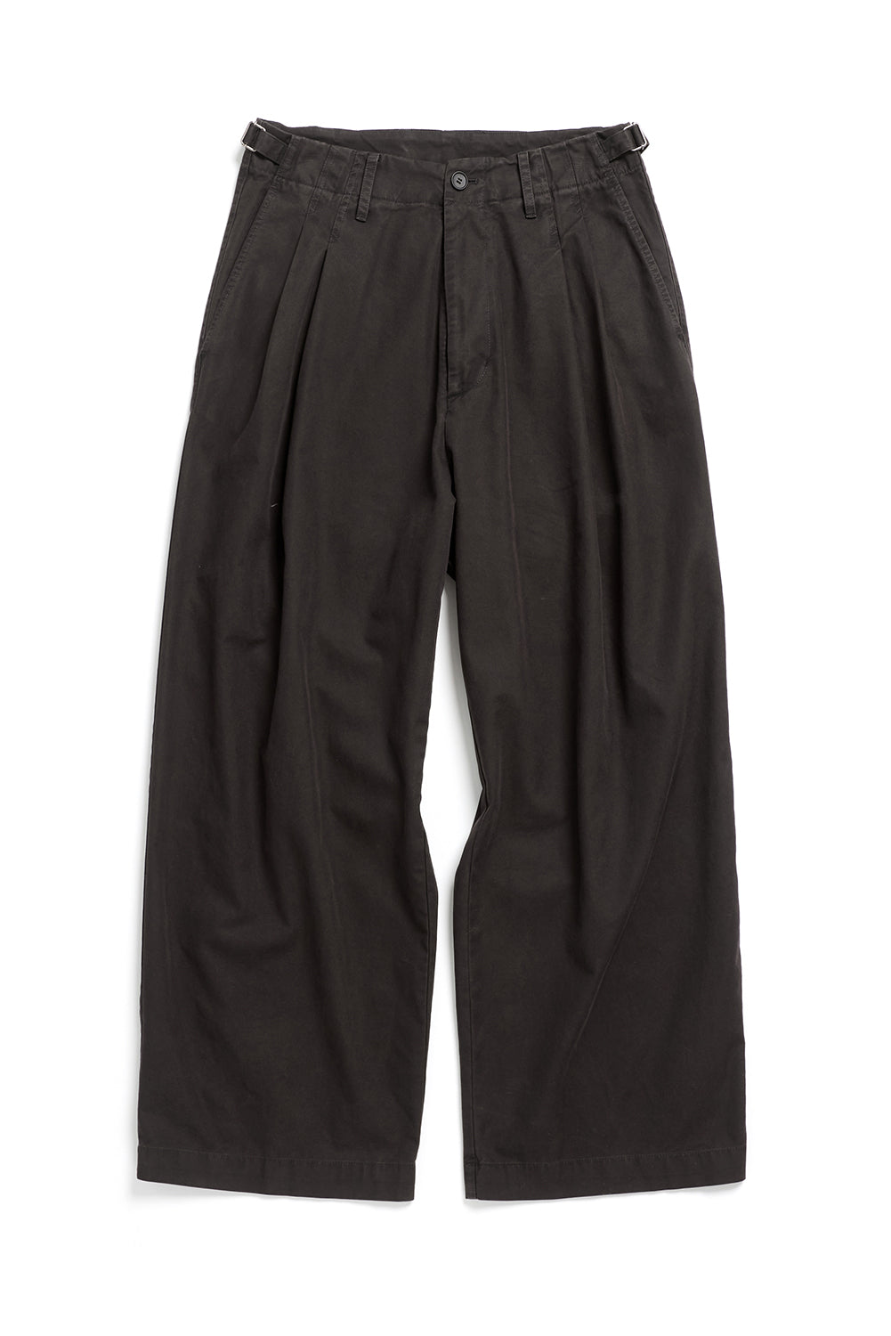 Hatchingroom - Wide Two Pleats Trousers (Dyed Purple Brown) product image 1 | TRAB K-Fashion Australia