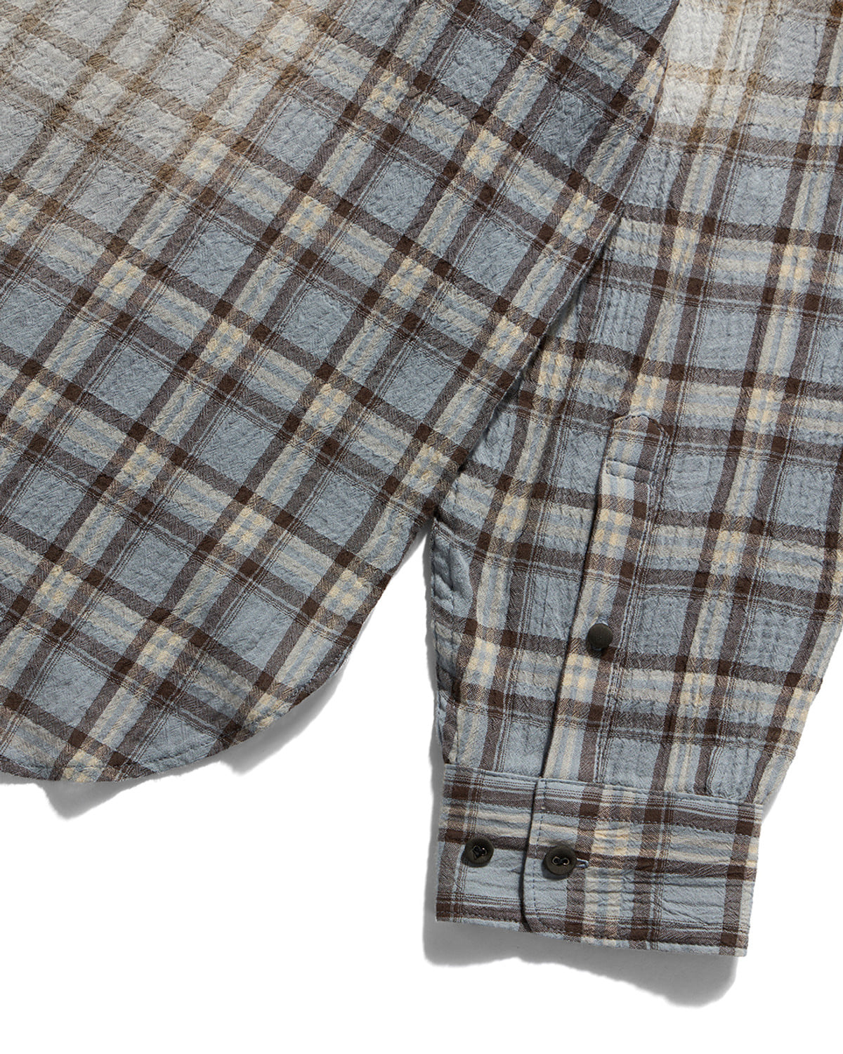Eastlogue - Comfy Wide Shirts (L.blue & Beige Check) product image 4 | TRAB K-Fashion Australia