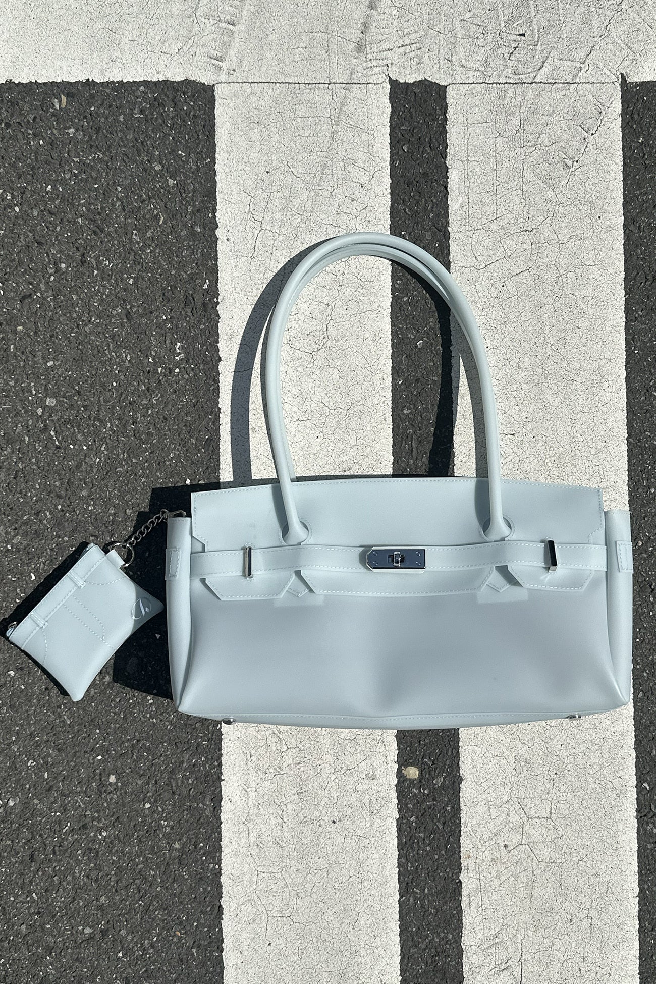 Deinet - [free Card Wallet] Jelly Two-Way Bag (Ice Blue) product image 8 | TRAB K-Fashion Australia