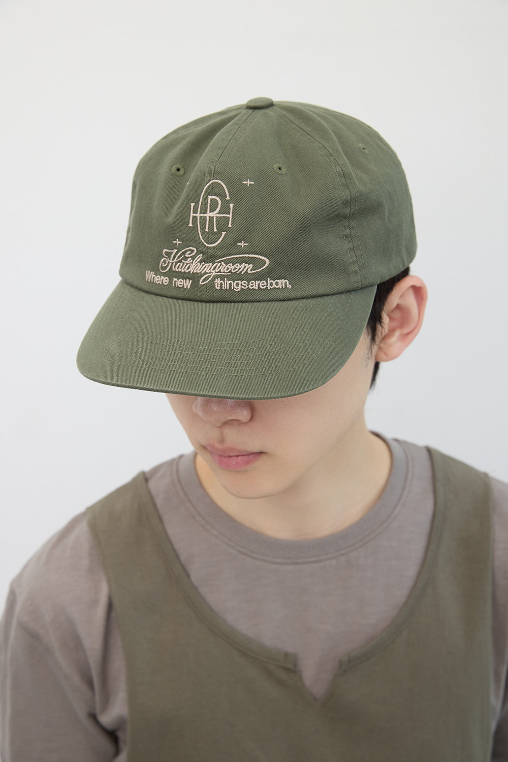 Hatchingroom - Logo Cap (Washed Khaki) product image 9 | TRAB K-Fashion Australia