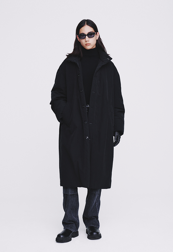 Tonywack - Goose Down Hooded Puffer Coat (Black) product image 4 | TRAB K-Fashion Australia