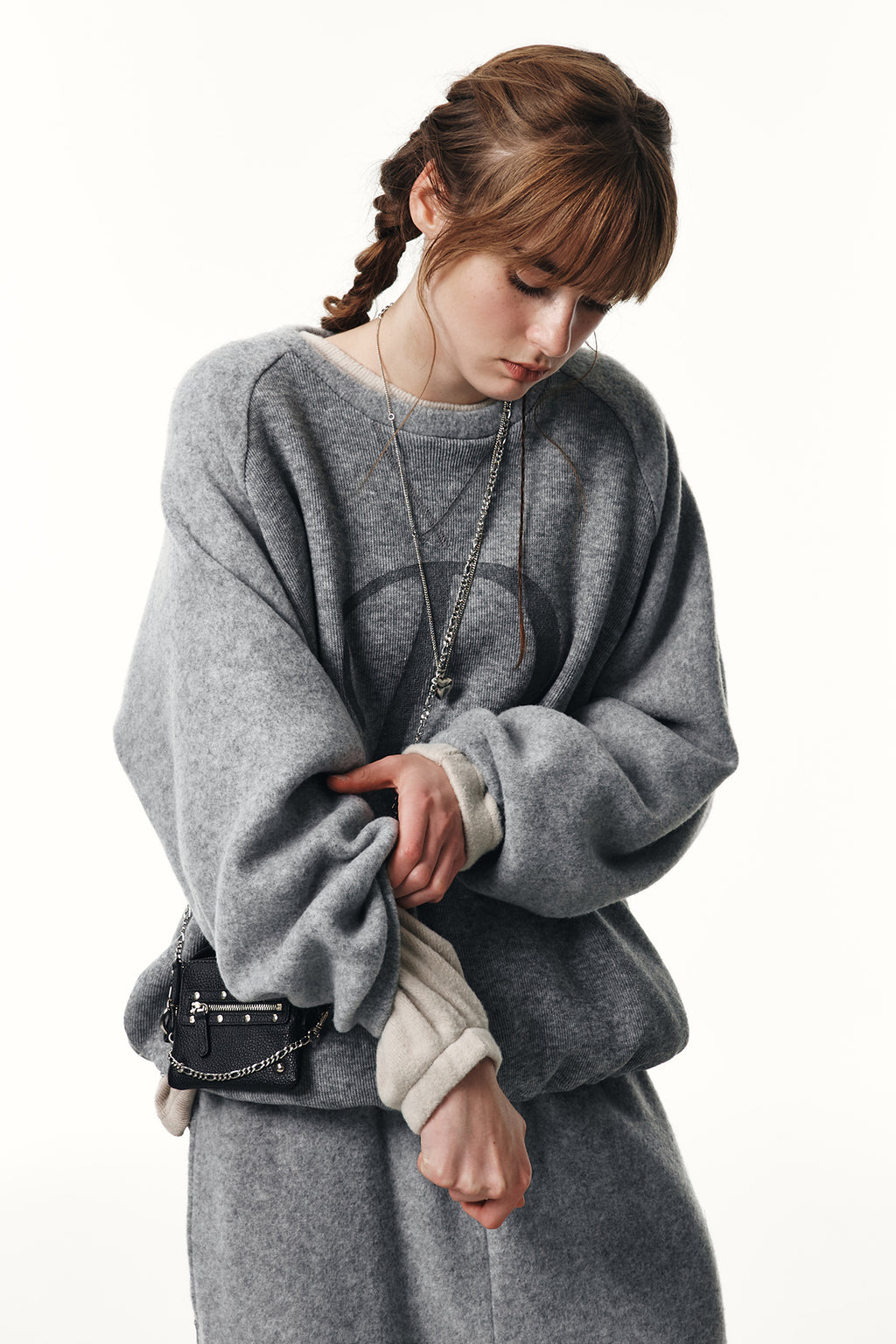 Deinet - Smooth D Logo Sweatshirts (Grey) product image 9 | TRAB K-Fashion Australia
