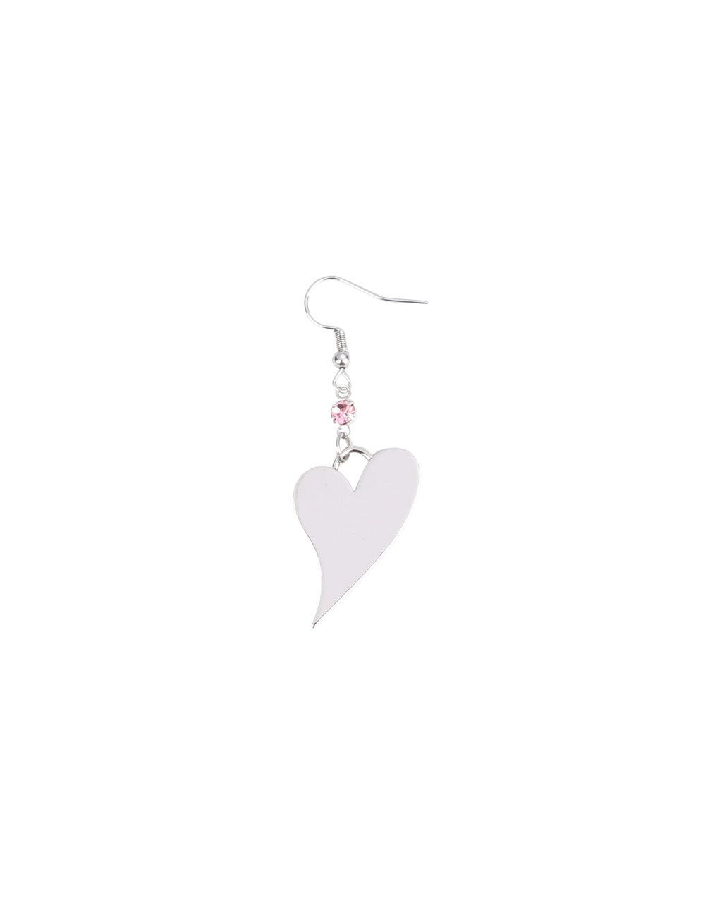 Kimhe Kim - Kimhekim Heart Earrings (White/Silver) product image 2 | TRAB K-Fashion Australia