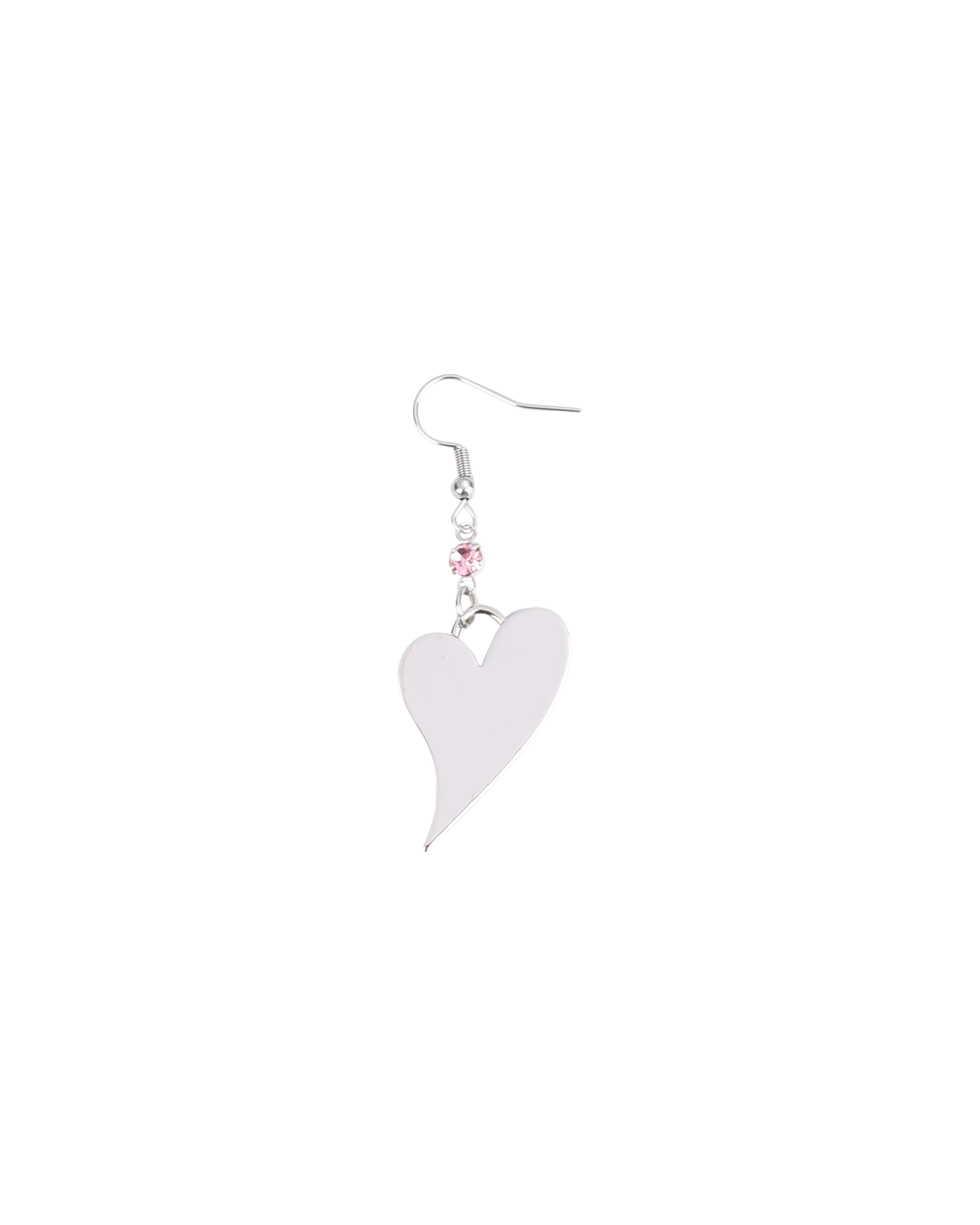 Kimhe Kim - Kimhekim Heart Earrings (White/Silver) product image 2 | TRAB K-Fashion Australia